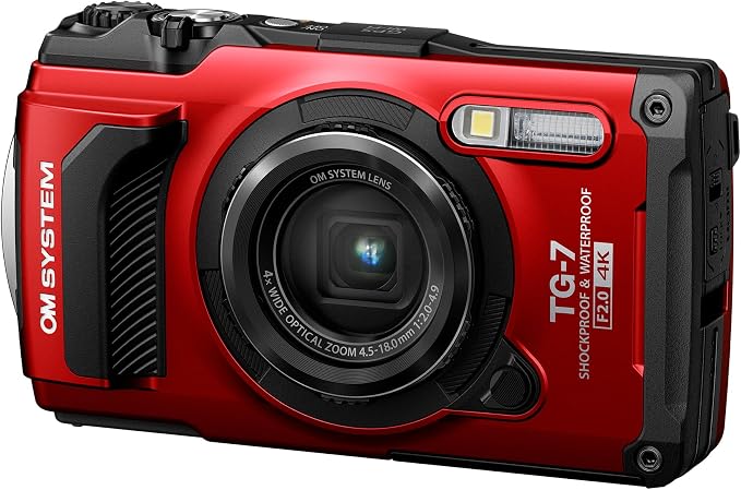 OM System OLYMPUS Tough TG-7 Red Underwater Camera, Waterproof, Freeze Proof - Image 3