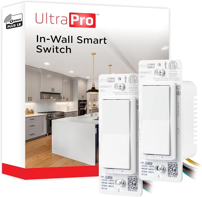 UltraPro Z-Wave Plus Long Range in-Wall Smart Light Switch by UltraPro