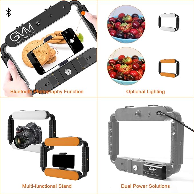 GVM Great Video Maker LED Ring Light 5600K Selfie Light, Smartphone Video Rig & - Image 2