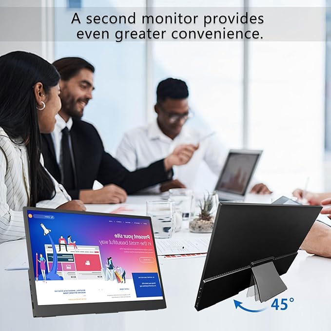 Viyivwine Portable Monitor 10.5'' 1920x1280 Second External Monitor for Laptop 3:2,100％sRGB,w/45° Adjustable Stand,HDMI USB-C Computer Display for Laptop PC Phone Mac