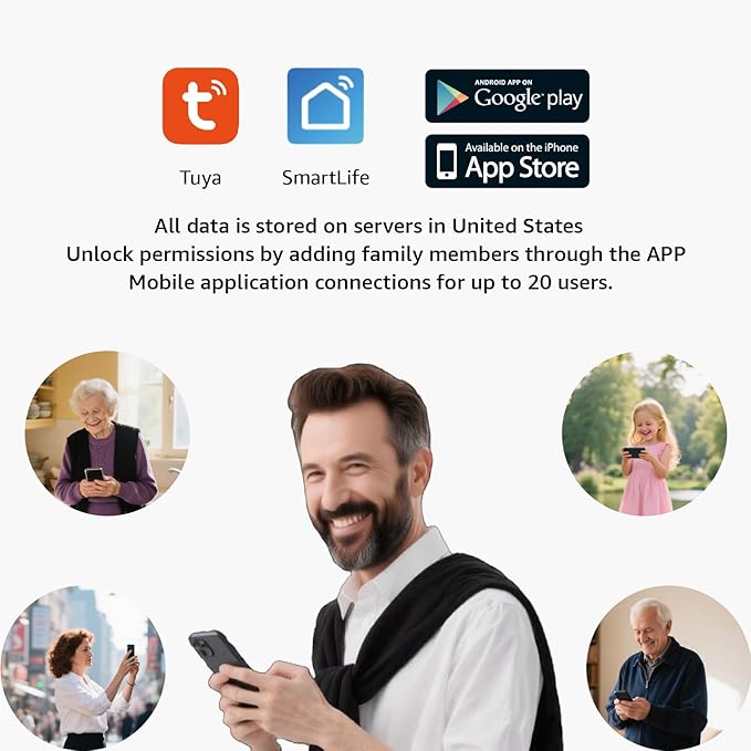 KeonBell Video Door intercom 2-Wired, doorbell withCamera, Full HD Camera, Door intercomSupports Password, 7" WiFi Monitor andTuya APP, 2-Way Audio, Unlock for HomSecurity System