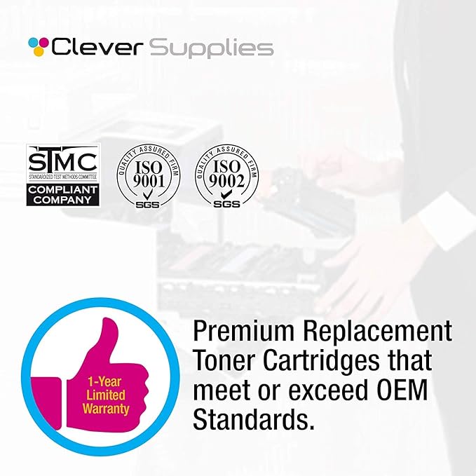 CS Replacement Toner Cartridge Compatible with HP CP4525 CE260A Black 647A Color CP4000 CP4500 CP4525 CP4525dn Enterprise CP4025