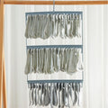 Socks Drying Racks Hanger Socks Organizer Hook Hanger with 54 Clips, Clothes Drying Racks Windproof for Drying Socks Bras Underwears Baby Clothes, Hats Scarfs Towels Pants and Gloves Diaper (Grey)