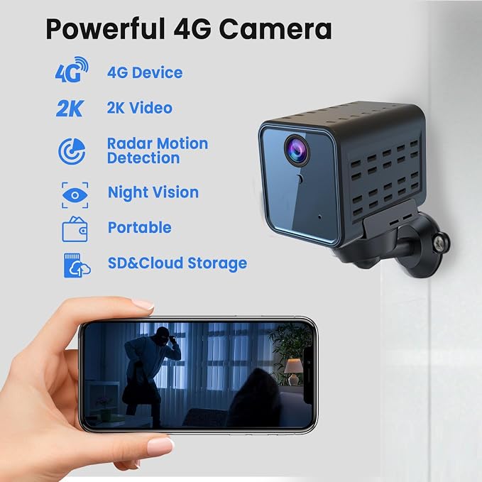 4G LTE Cellular Security Camera, No WiFi Security Camera, SIM Card Included - Image 3