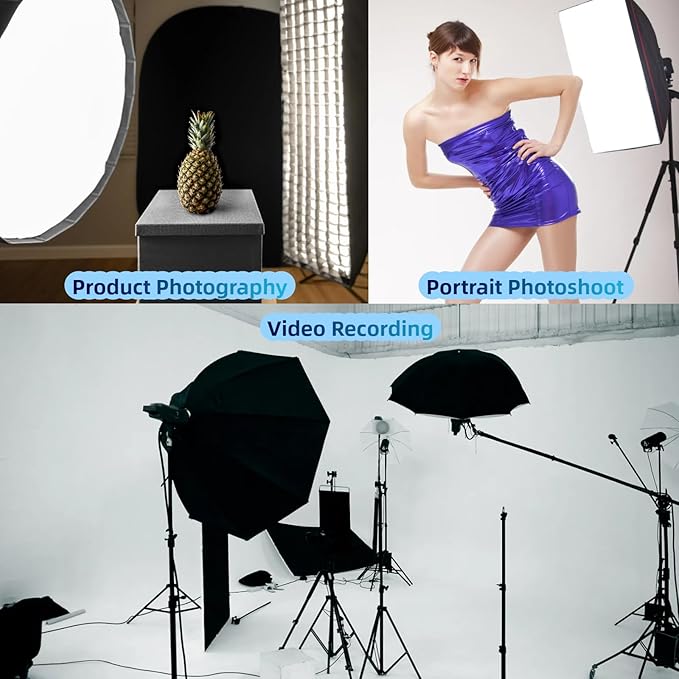 2Pcs 85W Light Bulb 5500K CFL Roas Daylight Spiral Softbox Lighting Kit Bulb in - Image 4
