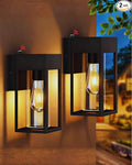 LWSOY Dusk to Dawn Outdoor Lights, Waterproof Porch Lights 2 Pack, Exterior Lighting Fixtures with Cylinder Lampshade, LED Wall Sconce Light for House Porch Patio Front Door Garage.