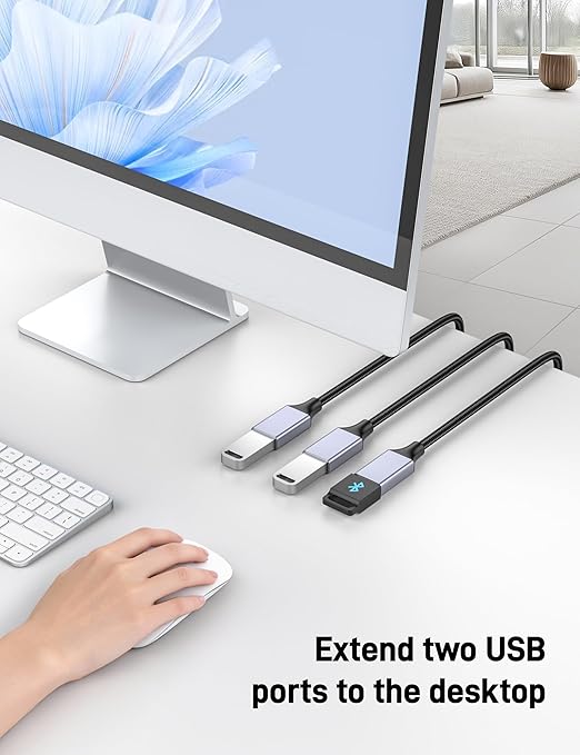 KAYQINHO USB Y Splitter, 3.3FT USB A Male to 3 Female Extension Cable, USB Splitter 1 in 3 Out Support Charging and Data Transfer for Printer/Keyboard/Flash Drive/PlayStation/Laptop/LED Etc.