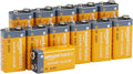 Amazon Basics 12-Pack 9V Long-Lasting Alkaline Batteries, 5-Year Shelf Life by AmazonBasics