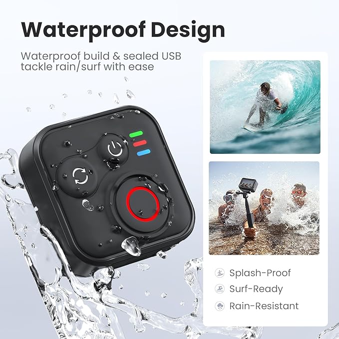 Bluetooth Remote Control for Insta360 X5/X4/X3/X2/Go 3S/ACE Pro 2, GoPro Camera - Image 5