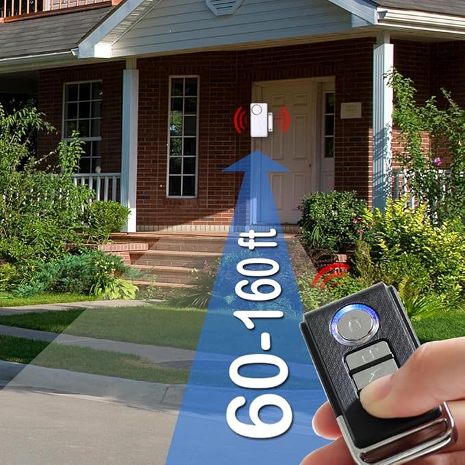 HENDUN Updated Door Alarm for Home Security,Pool Alarm for Kids Safety, House Security Sensor,Door Chime with Delay,Wireless Doorbell Ring When Opened (1)