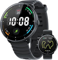 Parsonver Smart Watch for Swimming, 5ATM Waterproof Watch for Pool & Open Water, AI Swim Analysis, Built-in GPS & Compass, AMOLED Fitness Trackers 100+ Sports Modes, Heart Rate & Sleep Monitor, Black