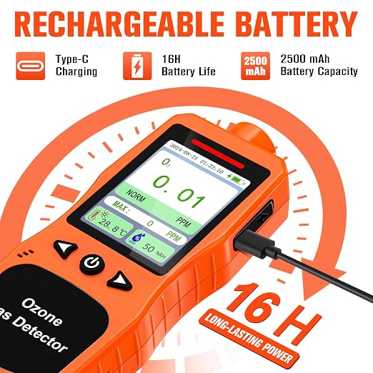 Portable Ozone Detector, 0-100 PPM Ozone Gas Monitor - Image 5