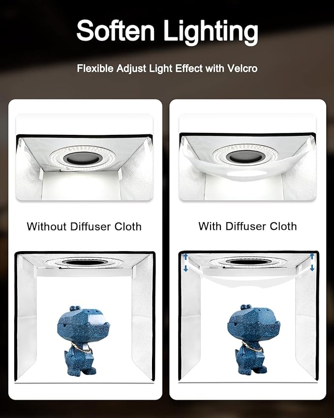 DUCLUS Light Box Photography, 16x16 Inch Photo Light Box - Image 5
