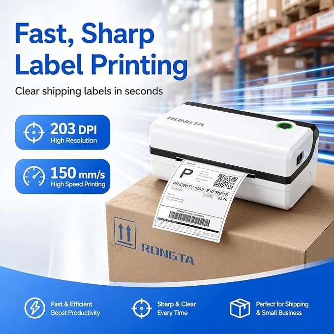Rongta Bluetooth Thermal Shipping Label Printer, Wireless 4x6 Shipping Label - Image 7