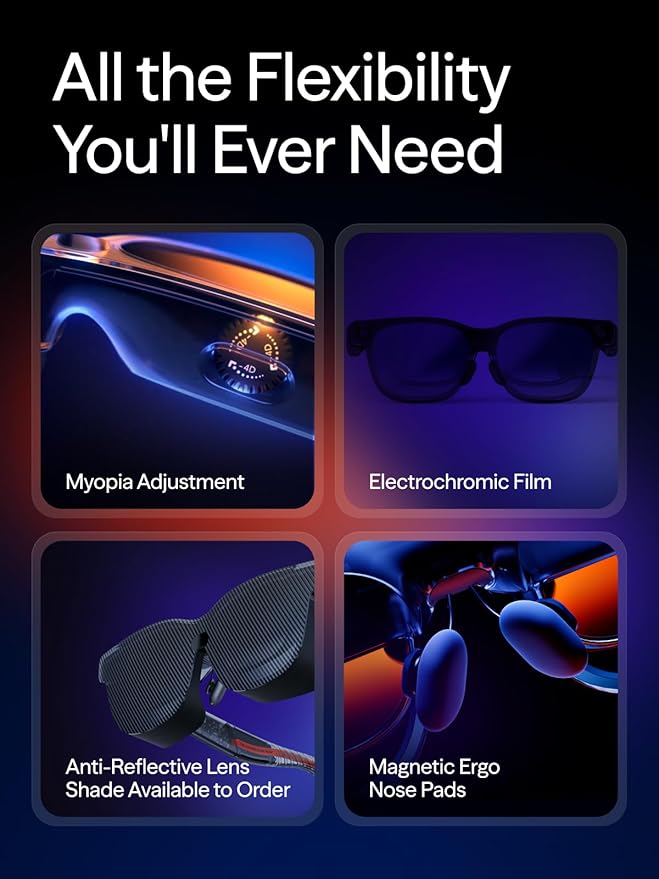 VITURE Luma Ultra AR/XR Glasses, 152'' Full 6Dof Support, AR Hand Gestures, 52° FOV, 1500 Nits,Video Glasses for iPhone 17/16/15, Android, Mac, PC, Switch&Switch 2, World's 1st Real-time 2D to 3D
