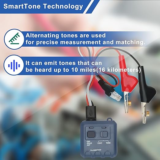 Pro3000 Tone Generator and Probe Kit, Toner Electrical Tool, Wire Toner and - Image 4