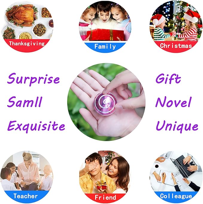 Desk-Fidget-Toys for Kinetic-Toy: Cool-Gadgets Cool-Stuff for Adults Kids Teens, Spinning Up to 180 Seconds, Stress Relief Toy for Christmas Optical-Illusion Gift for Office School Home Women Men