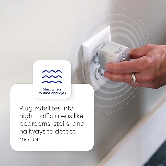 Nomo Smart Care Satellite - Eliminate Dead Zones & Boost Signal - Motion & Light Detector - Works w/Nomo Smart Care System - 2 Pack
