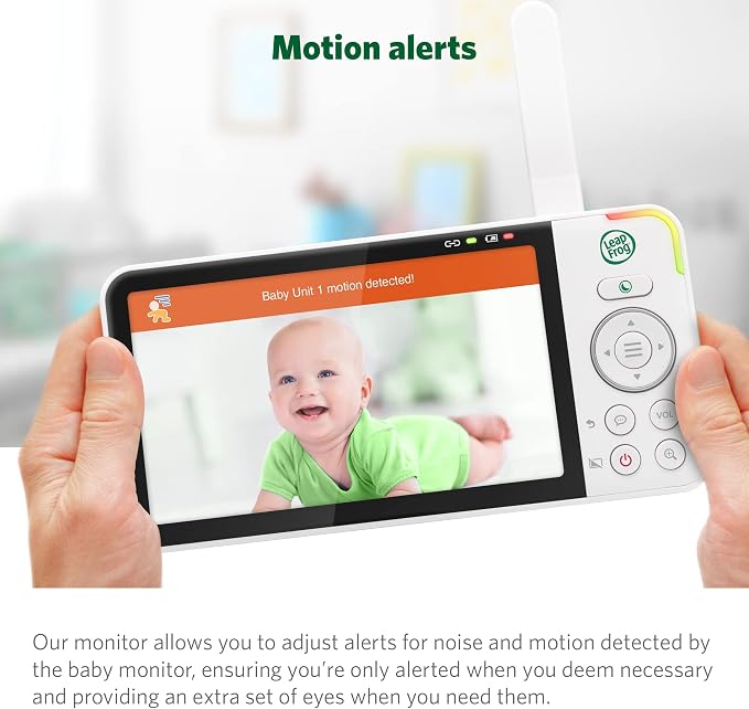LeapFrog LF915-2HD Baby Monitor, 2 Cameras, 5” 720p Screen, 360° Pan-Tilt-Zoom - Image 10