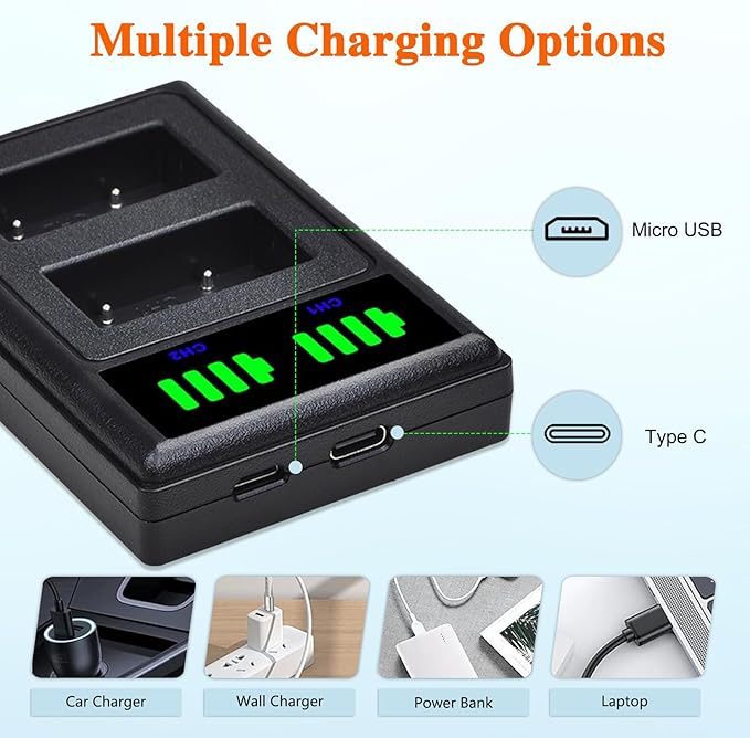 Pickle Power NB-2L NB-2LH Battery 2 Pack and LED Dua Charger - Image 5
