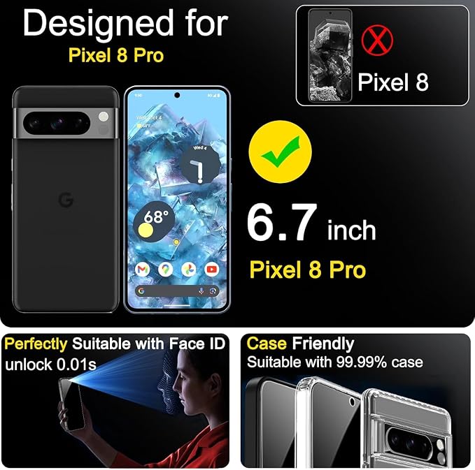 Ferilinso 3 Pack Privacy Screen Protector - Image 2