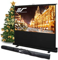 Elite Screens ezCinema 2 Projector Screen, 84-inch 16:9, Manual Floor Pull Up Scissor Backed Portable Home Office Classroom Front Projection + Carrying Bag | US Based Company 2-Year Warranty, F84XWH2