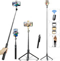 Selfie Stick Phone Tripod with Remote and LED Fill Lights by ASHINER