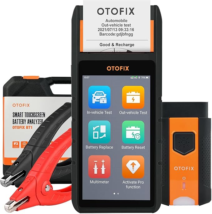 OTOFIX by Autel Professional Battery Tester with VCI connection,All Systems Diagnostic Scanner with Printer, Cold Cranking & Charging Analyser, BMS/ Electric Reset