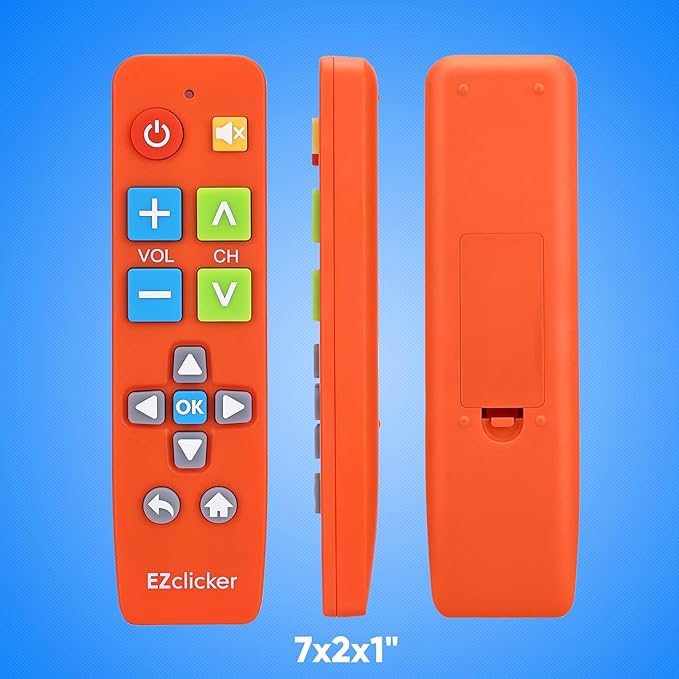 Samsung Replacement TV Remote Compatible with Samsung TV's ONLY (Orange) Big Button TV Remote Control, Simplified and Easy to Use (2xAAA Batteries not Included)
