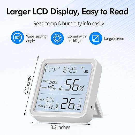 eMylo WiFi Thermometer Hygrometer 2 Pack, Smart Digital Indoor Temperature - Image 3