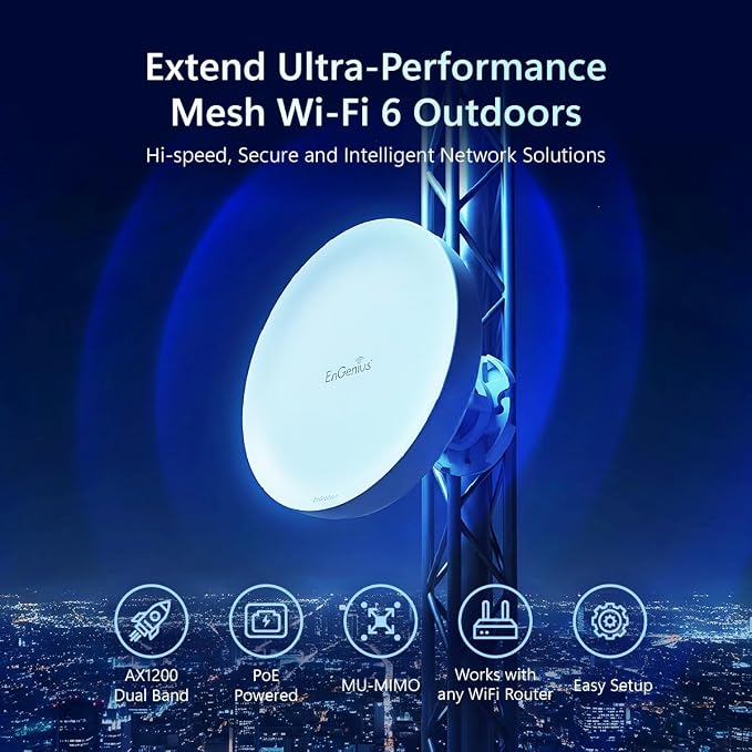 EnGenius EnStation6 Outdoor Wi-Fi 6 Wireless Bridge, 1200 Mbps, 2x2 MIMO - Image 2