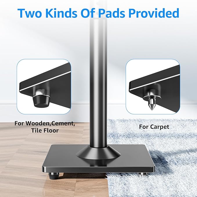 MOUNTUP Speaker Stands for Sonos Era 100, Sonos One, One SL, Play:1, Height Adjustable 35"-43" Floor Standing Speaker Stands Pair with Cable Management, Ear Level Surround Sound, 11lbs Loading, MU9146