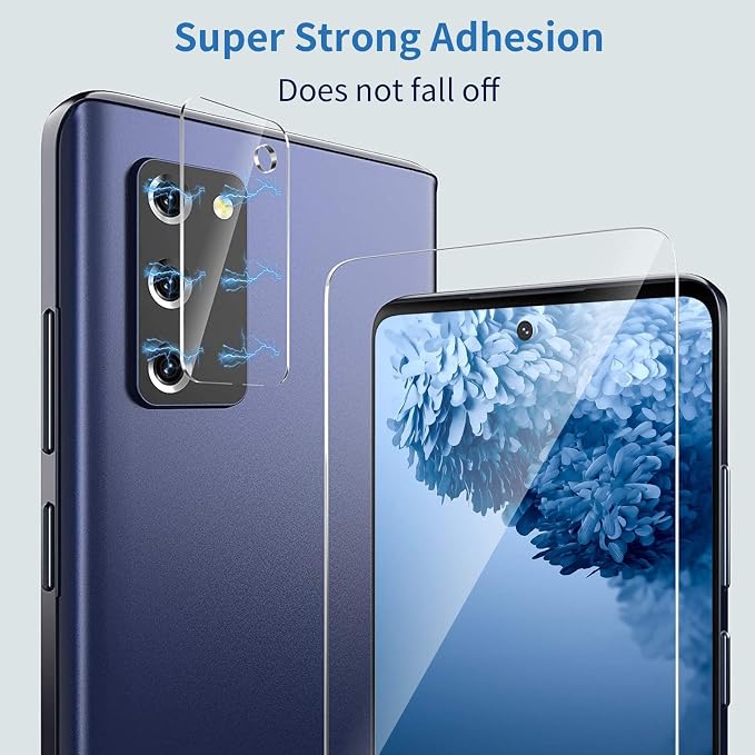 Galaxy S20 FE Screen Protector and Camera Protector, Tempered Glass Screen - Image 5