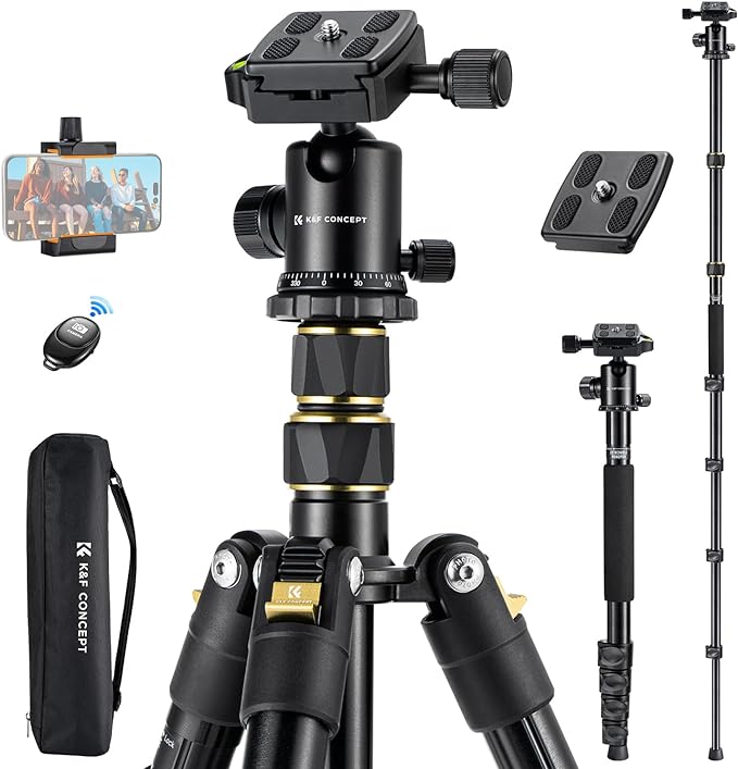 K&F CONCEPT Camera Tripod，72" Aluminum Tripod by KFCONCEPT
