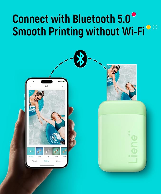 Liene Pearl K100 Photo Printer, 2x3” Mini Portable Instant Phone Printer 50 - Image 6