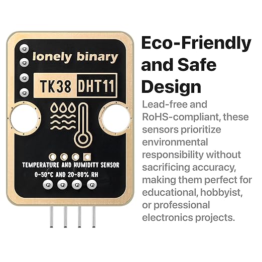 Lonely Binary 6pcs DHT22 DHT11 Gold Edition Digital Temperature Humidity Sensor Set AM2302 Weather Station Monitor for Arduino ESP32 S3 Raspberry Pi Project