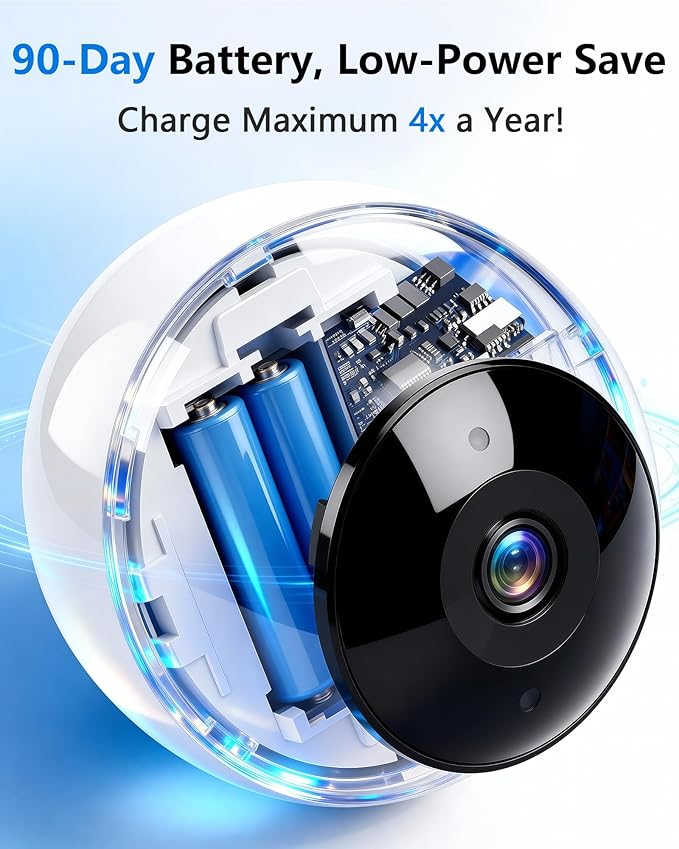 AMTIFO Security Cameras Wireless Outdoor Magnetic: Install-Free Smart Indoor 2K - Image 4