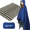 DUKUSEEK Hooded Outdoor Blanket, Waterproof Camping Blanket, Thick Fleece by DUKUSEEK