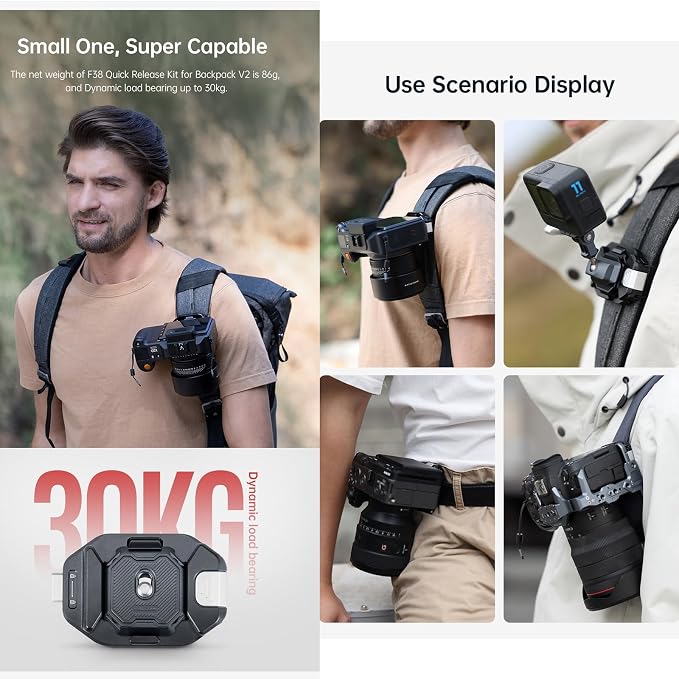 FALCAM F38 Quick Release Backpack Clip V2, Camera Strap Mount - Image 8