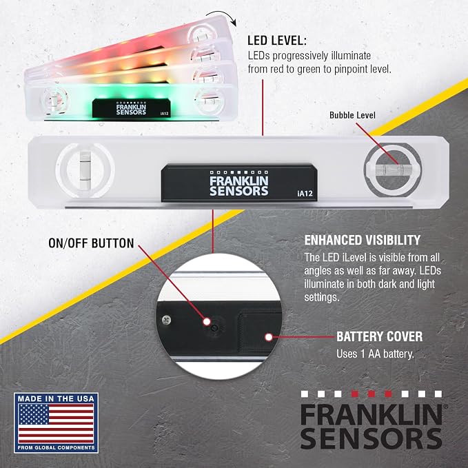 Franklin Sensors Light Level, Turns Green When Level, Digital/Electronic - Image 6