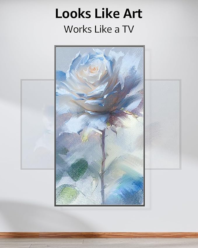 MOUNTUP Ultra Slim TV Wall Mount for Samsung The Frame/Neo QLED 8K/4K TVs, Low Profile TV Mount, Rotating 90 Degree Landscape to Portrait, Wall Mount Max VESA 400x400mm Hold up to 88 lbs MU0089