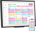 Smart Digital Calendar: 21.5-Inch Electronic Wall Calendars & Chore Chart, Full HD Interactive Touchscreen Display for Family Schedules Planner,Seamless Scheduling/Organizing-Wall/Desk Mountable-Black