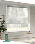 Yoolax Motorized Blinds App Control, Light Filtering Motorized Shades for Windows, Cordless Automatic Roller Shades for Bedroom Living Room Office(Light Filtering Linen Beige, 58" W x 72" H)
