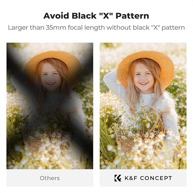 K&F CONCEPT 77mm Black Diffusion Mist Effect 1/4 & Variable ND2-32 & Circular - Image 4