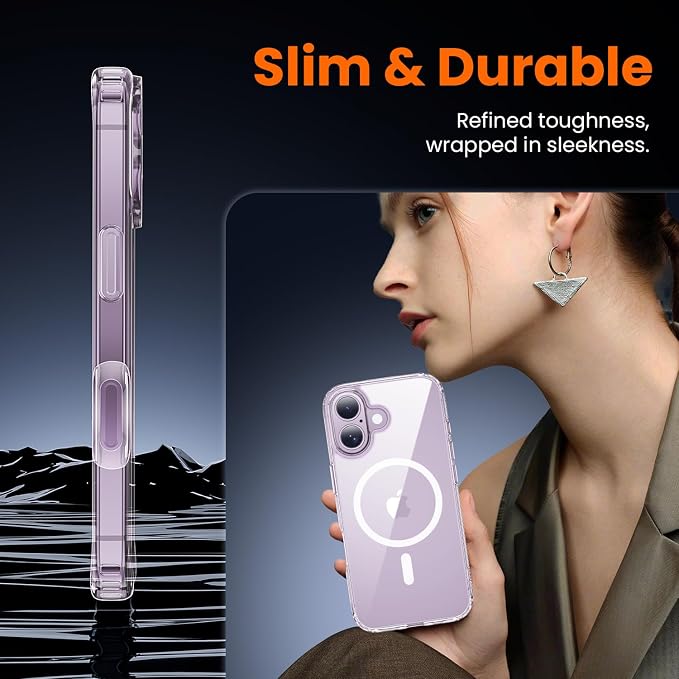 toushion 3 in 1 for iPhone 17 Case Clear, Fits MagSafe, Not Yellowing, Screen - Image 5