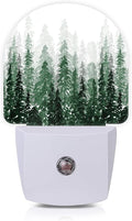 Axxitude Christmas Tree Forest Night Lights Plug into Wall for Girls Boys Room,Night Light LED Lamp Dusk to Dawn Sensor Round Lamp for Bedroom Bathroom Hallway Home Wall Decor Nightlight