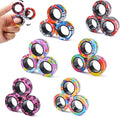Cevioce Valentines Day Gifts for Him 8+ Year Old Teen Boy Adults, Magnetic Rings Fidget Toy Set, ADHD Anxiety Magnetic Fidget Toys Adults Fidget Spinner Rings for Relief, Easter Basket Stuffers 4