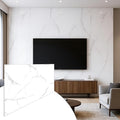 Dundee Deco Faux Marble Wall Panels - Sample - Glossy, Waterproof Indoor Wall Cladding - White, Grey Veins - Sample 6" x 6"