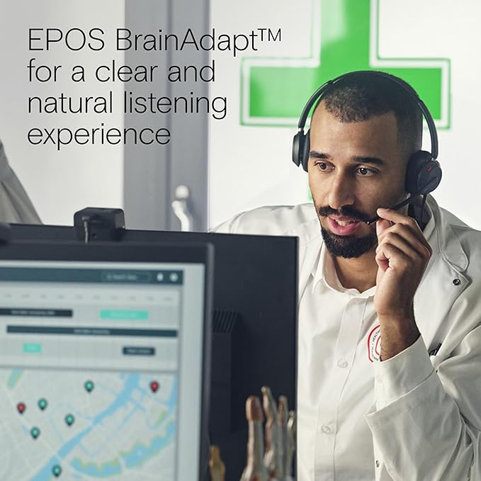 EPOS IMPACT 760T Dual-Sided Wired Headset for PC with Noise-Canceling Mic, Microsoft Teams Certified USB C and USB A, In-Line Controls, Super Wideband Audio, Comfortable for Office Calls & Remote Work