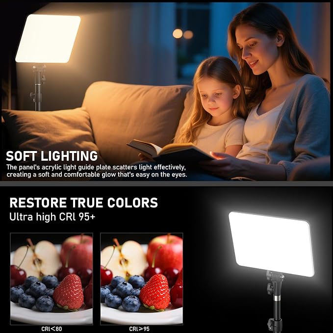 30W Upgraded Photography Lighting Kit, Anautin 2-Pack LED Video Lighting - Image 2